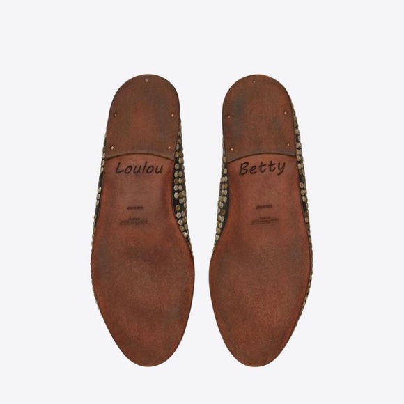 SOLD Saint Laurent RIVE GAUCHE Studded Flats - Picture 8 of 10